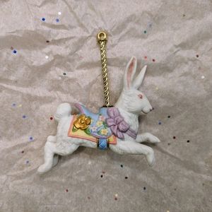 Lenox 1989 Carousel Collection Porcelain Rabbit/ Hare Ornament